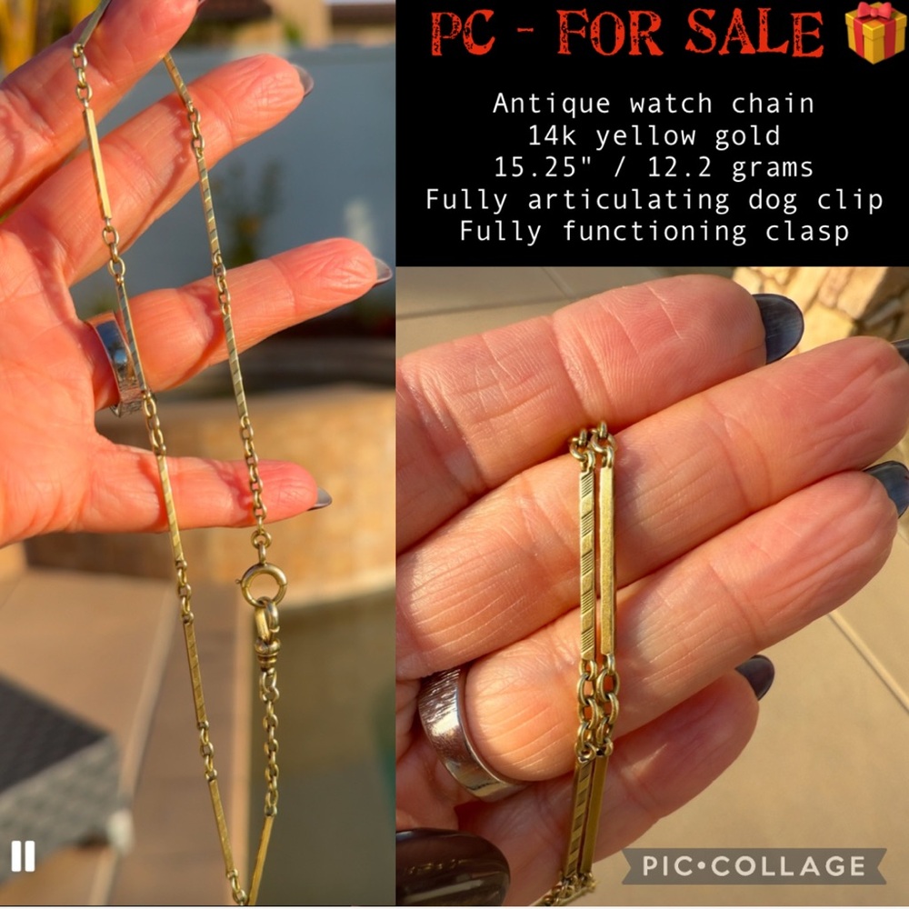 Antique 14k watch chain